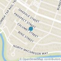 Map location of 3301 Calumet Street, Houston, TX 77004