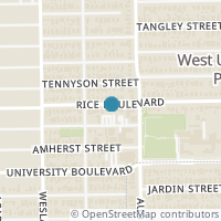 Map location of 3815 Rice Blvd, Houston TX 77005