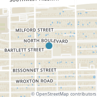 Map location of 2108 Bartlett Street, Houston, TX 77098