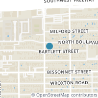 Map location of 2248 Bartlett St, Houston TX 77098