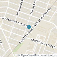 Map location of 5306 Claremont St, Houston TX 77023