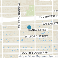 Map location of 1718 Banks Street, Houston, TX 77098