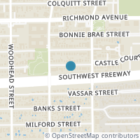 Map location of 1629 Castle Court, Houston, TX 77006