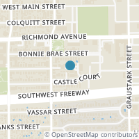 Map location of 4414 Castle Court Place, Houston, TX 77006