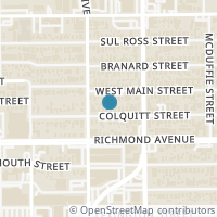 Map location of 2132 Colquitt St, Houston TX 77098