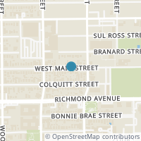 Map location of 1623 W Main Street, Houston, TX 77006