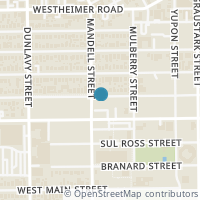 Map location of 1531 Marshall Street #5, Houston, TX 77006
