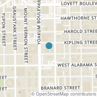 Map location of 3600 Montrose Blvd #601, Houston TX 77006