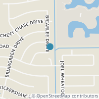 Map location of 2043 Briarlee Drive, Houston, TX 77077