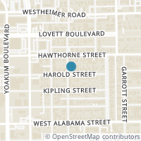 Map location of 3421 Stanford St, Houston TX 77006