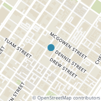 Map location of 1404 Dennis Street #A, Houston, TX 77004