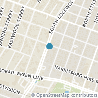 Map location of 203 Lockwood Drive, Houston, TX 77011