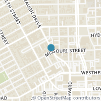 Map location of 1402 Missouri Street #F, Houston, TX 77006