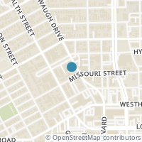 Map location of 1402 Missouri St #E, Houston TX 77006