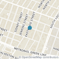 Map location of 201 Eastwood Street, Houston, TX 77011