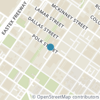 Map location of 1302 Emancipation Avenue, Houston, TX 77003