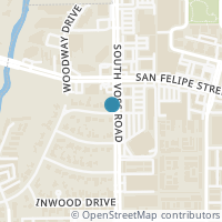 Map location of 7502 Creekwood Drive, Houston, TX 77063