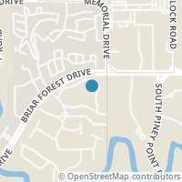 Map location of 108 Sugarberry Cir, Houston TX 77024