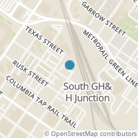 Map location of 606 Delano St, Houston TX 77003