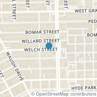 Map location of 1114 Welch Street, Houston, TX 77006