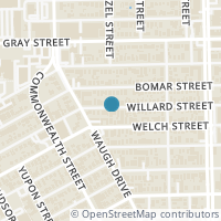 Map location of 1311 Willard Street, Houston, TX 77006