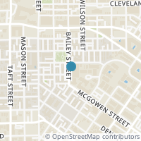 Map location of 1919 Bailey Street, Houston, TX 77006