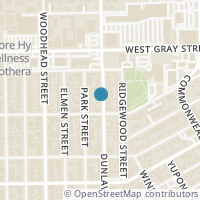 Map location of 1630 Dunlavy Street #B, Houston, TX 77006