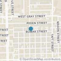 Map location of 628 Bomar Street, Houston, TX 77006