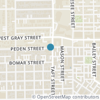 Map location of 309 Peden Street, Houston, TX 77006