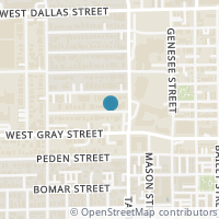 Map location of 320 W Pierce Street, Houston, TX 77019