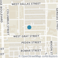 Map location of 604 W Pierce Street, Houston, TX 77019