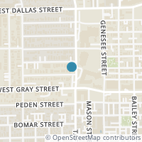 Map location of 306 W Pierce Street, Houston, TX 77019