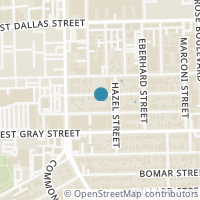 Map location of 1315 W Bell St, Houston TX 77019