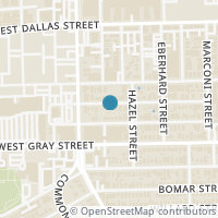 Map location of 1323 W Bell St, Houston TX 77019