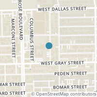 Map location of 1406 Crocker Street, Houston, TX 77019