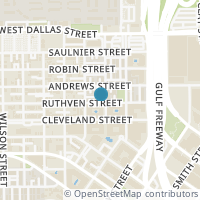 Map location of 906 Ruthven Street, Houston, TX 77019