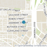 Map location of 817 Andrews Street, Houston, TX 77019