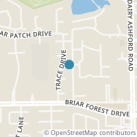 Map location of 1411 Trace Dr, Houston TX 77077