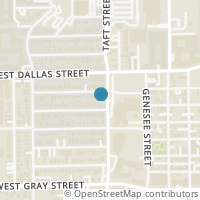 Map location of 305 W Saulnier St, Houston TX 77019