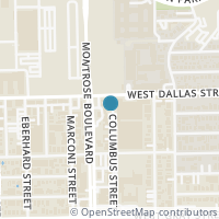 Map location of 1010 Columbus Street, Houston, TX 77019