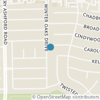Map location of 526 Winter Oaks Dr, Houston TX 77079