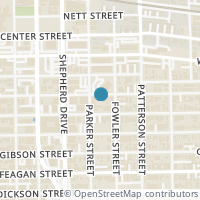 Map location of 4615 Rose St #A, Houston TX 77007