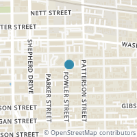 Map location of 722 Fowler Street, Houston, TX 77007