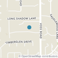 Map location of 10822 Roaring Brook Lane, Hunters Creek Village, TX 77024