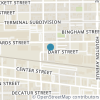 Map location of 1826 Dart St, Houston TX 77007