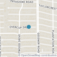 Map location of 12319 Overcup Drive, Houston, TX 77024