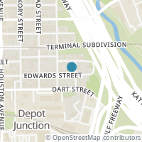 Map location of 1104 Edwards St, Houston TX 77007