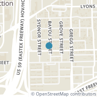 Map location of 1307 Bayou Street #B, Houston, TX 77020