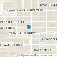 Map location of 1911 Summer Street, Houston, TX 77007