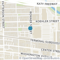 Map location of 1307 Bonner Street, Houston, TX 77007